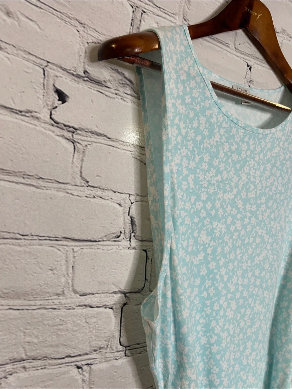 J. Crew Light Aqua Floral Sleeveless Tie-Waist Midi Dress Size 2X